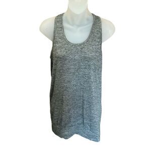 Champion Top Athletic Racerback Grey Black White Poly Spandex Blend Women Medium
